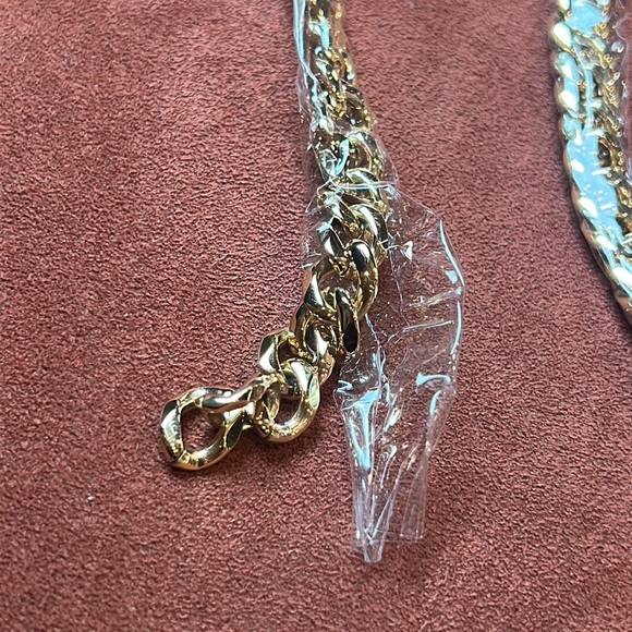 RARE ROMANCE Pearl Gold Link Metal snake Necklace chain new in box - Picture 4 of 8